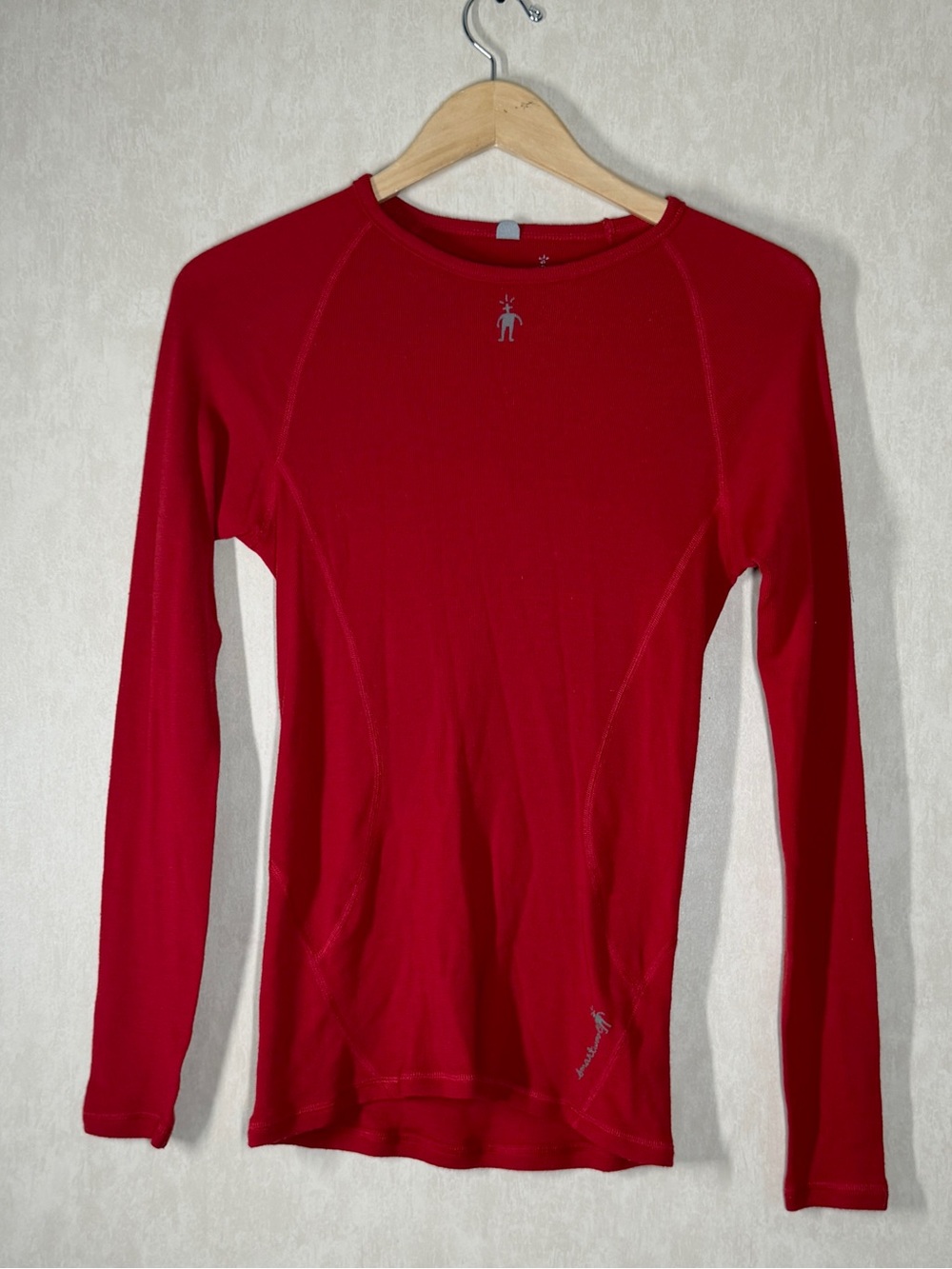 Smartwool Women’s Merino Wool Base Layer Thermal Longsleeve Shirt in Red M